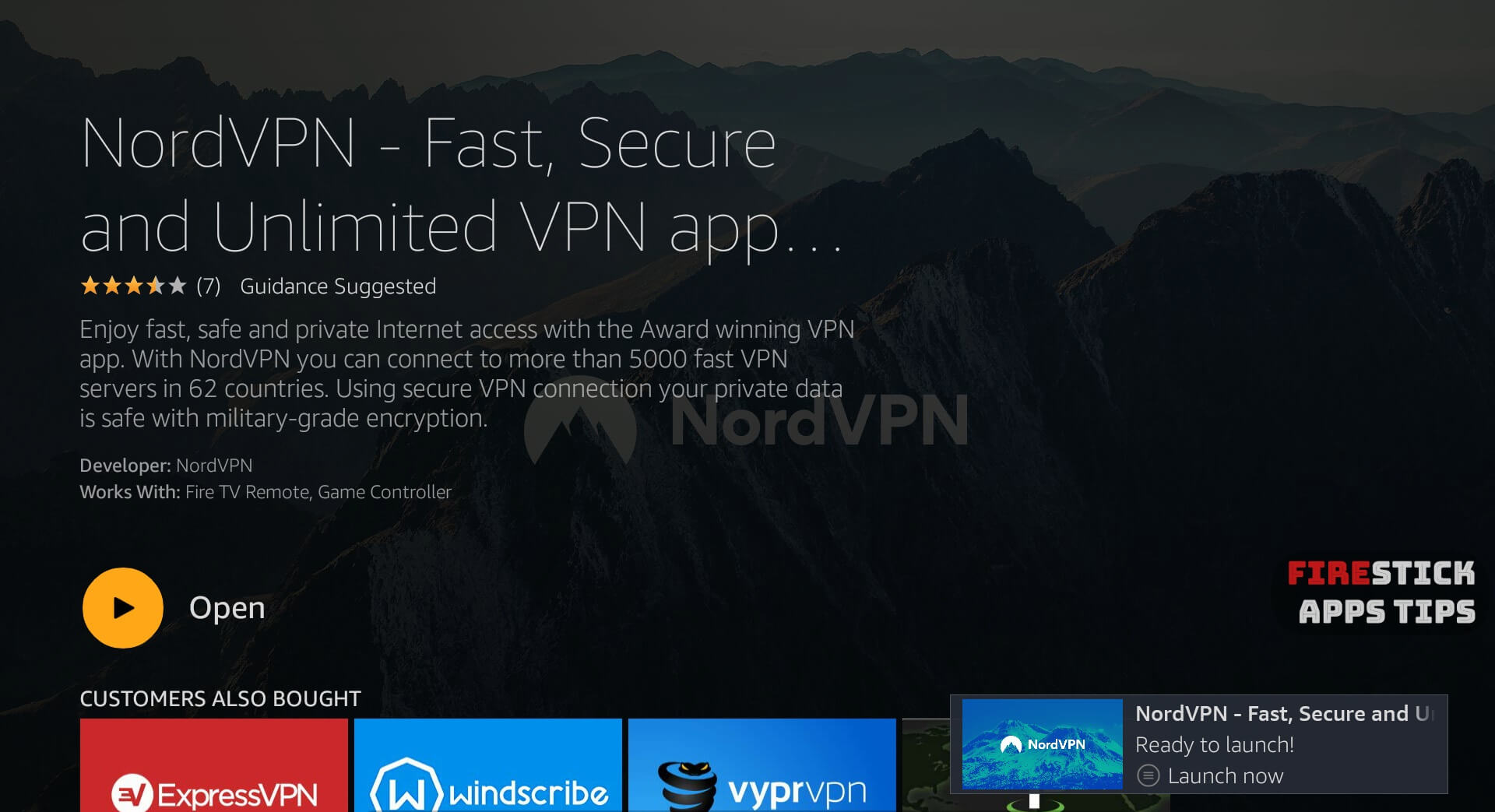 how to download nordvpn to firetv
