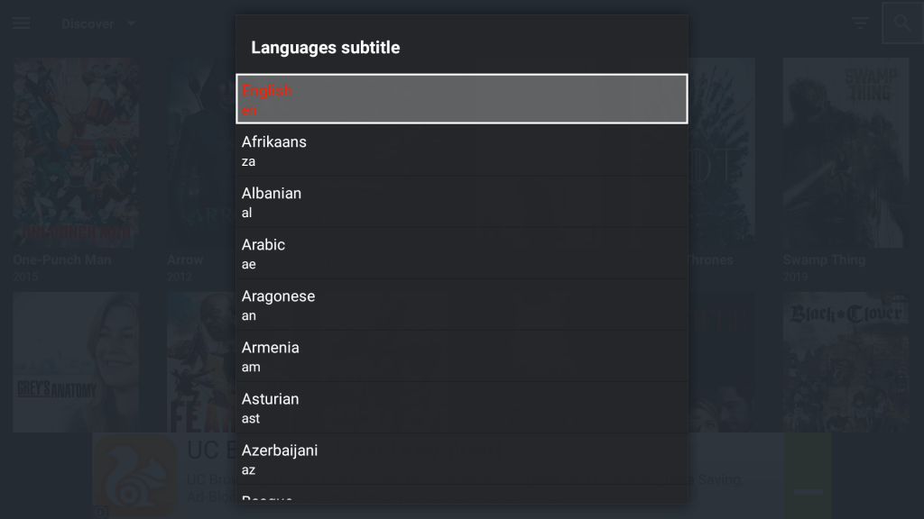 Languages subtitle