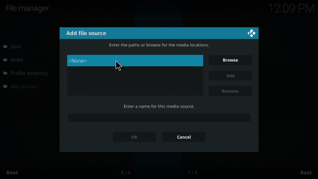 Add File source to get 123Movies on Firestick