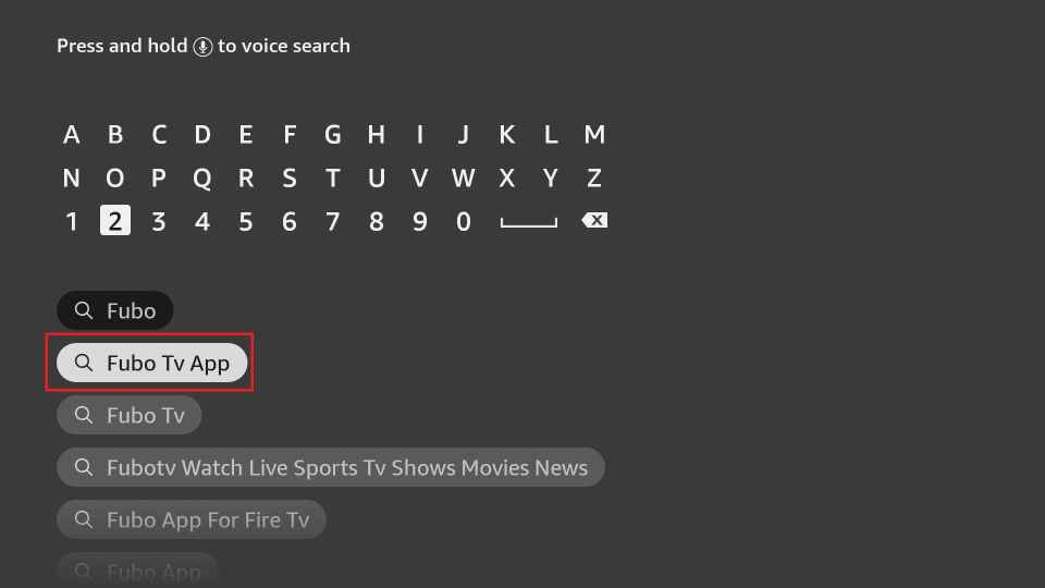 Type and search for Fox News on Firestick