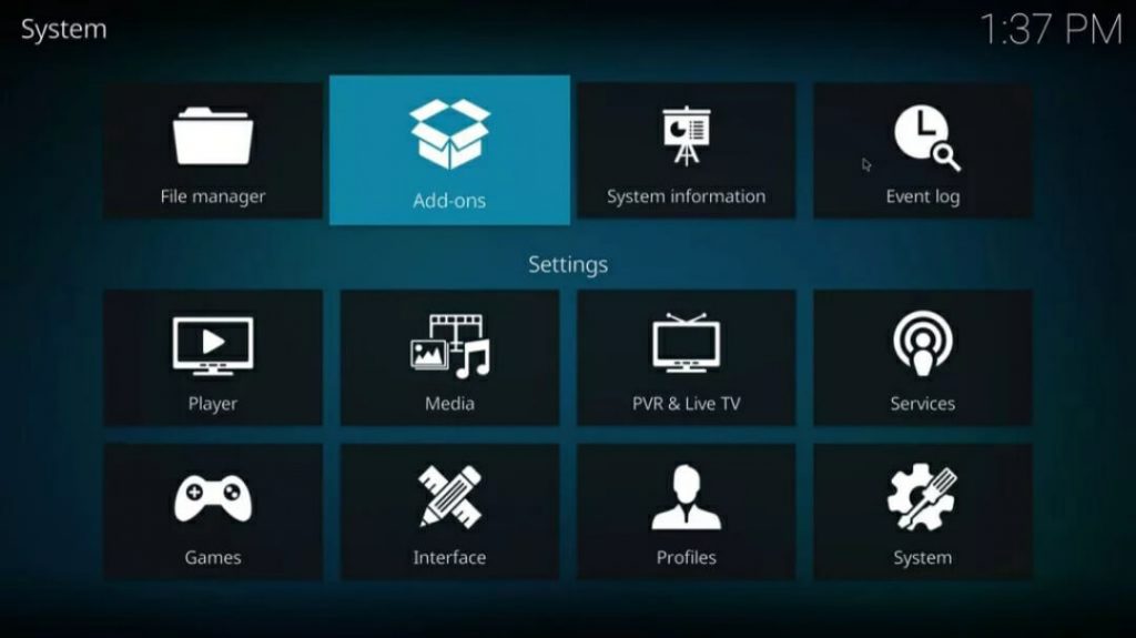Click on the Add-ons option to get Kodi subtitles