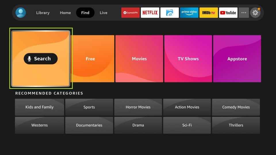 search downloader to install Helix IPTV on Firestick