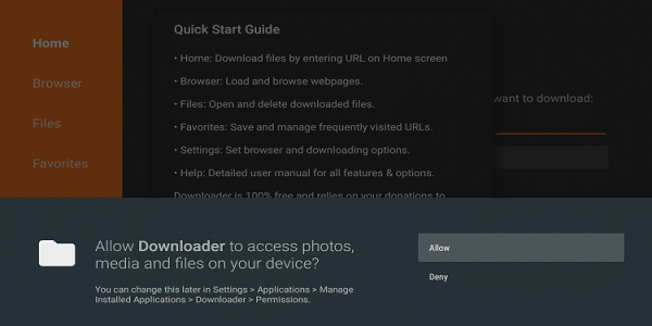 Allow to install option in the app