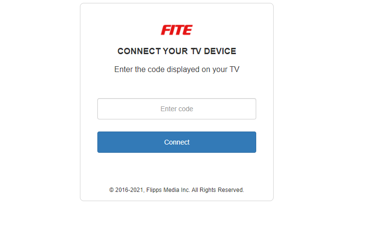 Select Connect to Activate FITE on Firestick