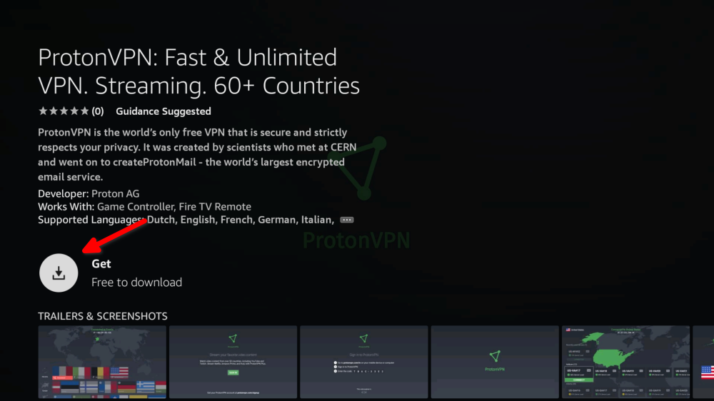 Install ProtonVPN and stream safely with Newest Movies HD on Firestick