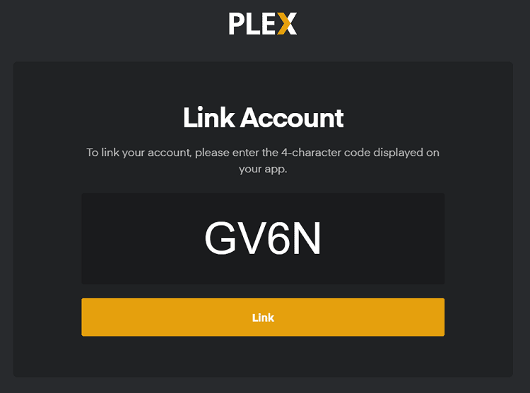 Link Plex on Firestick