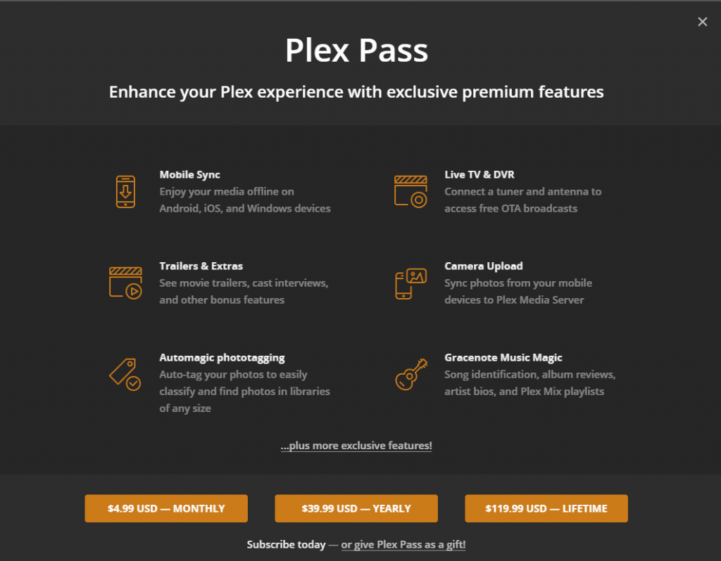 Subscribe to plex and stream on Firestick