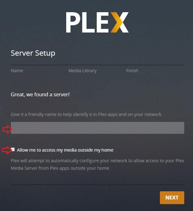 Setup Plex Media server