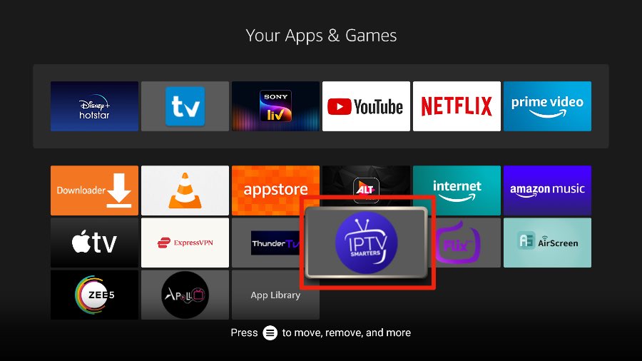 Select IPTV Smarters app