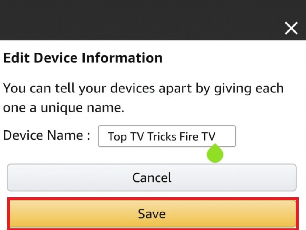 tap dave to rename your firestick 