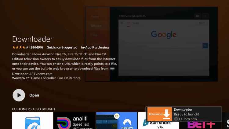 Launch the Downloader on Firestick