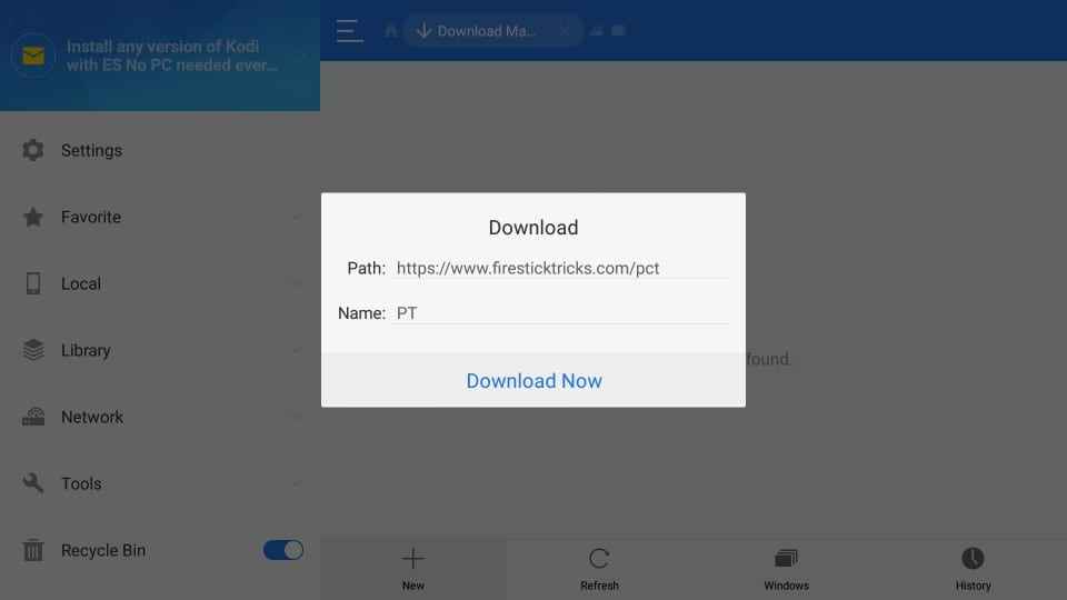 click Download Now to launch Football Plus APK on Firestick