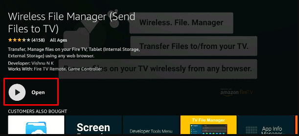 Open icon of Wireless File Manager.