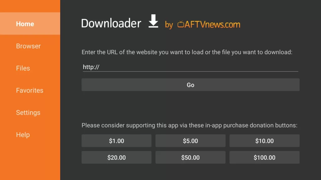 Enter URL for downloading Paramount Plus apk