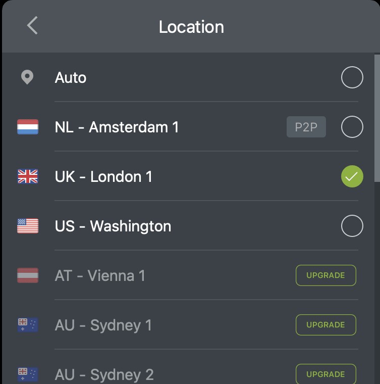 connect to UK server