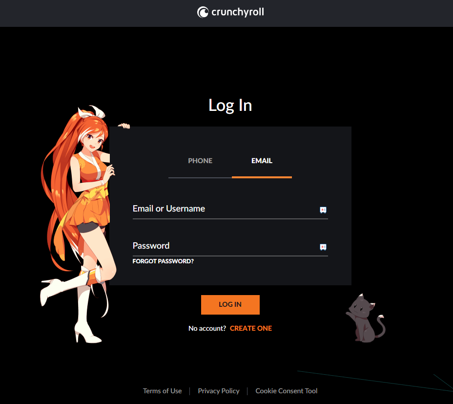 Sign in to Crunchyroll