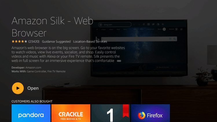 BGTime.tv on Firestick - Silk Browser