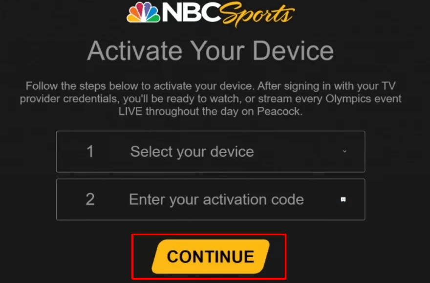Activate NBC Sports to watch Golf Channel on Firestick