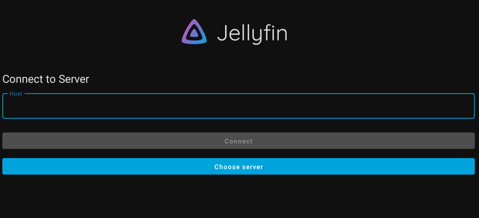 Jellyfin on Firestick - Enter Host
