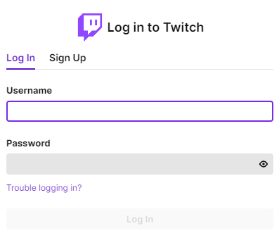 Login or Sign Up to Twitch for Firestick
